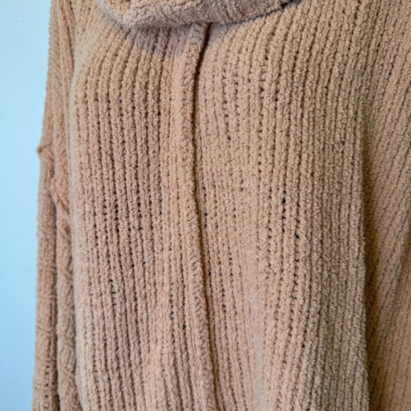 FP | Be Yours Chunky Open Knit Cowl Neck Long Dolman Sleeve Slouchy Sweater - Picture 8 of 14